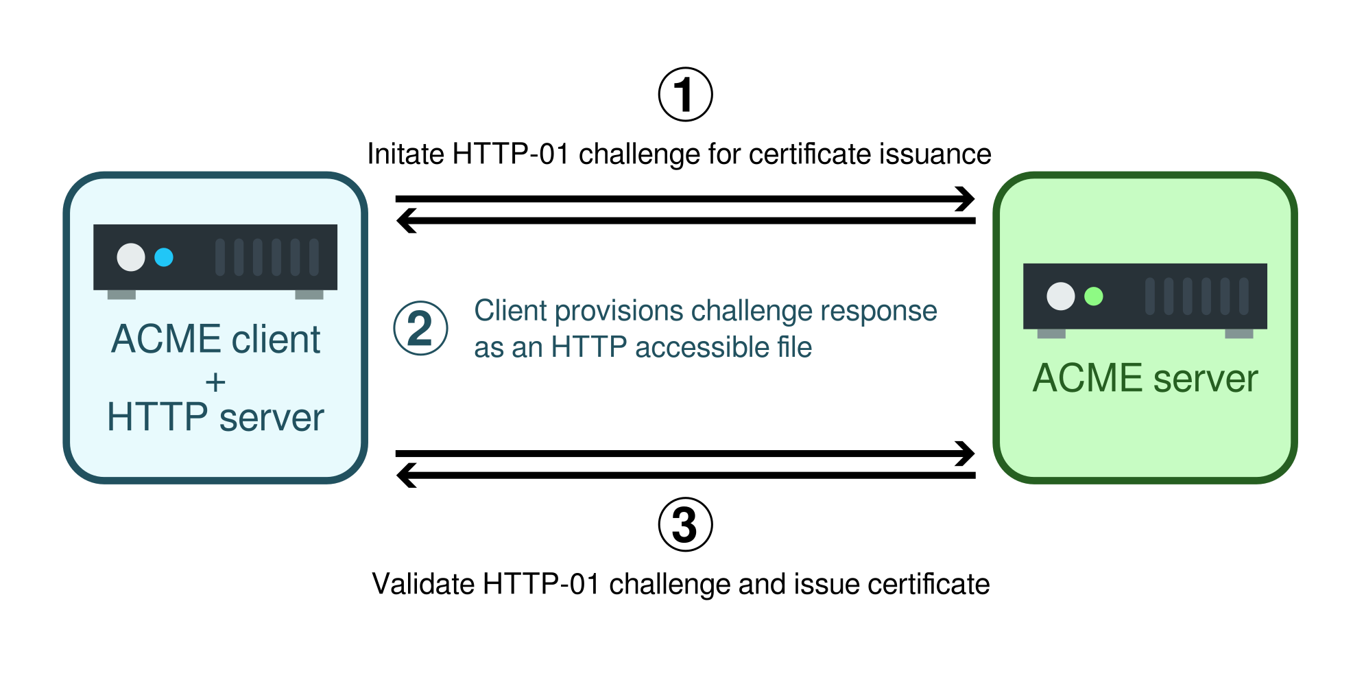 Schematic illustration of the HTTP-01 challenge.